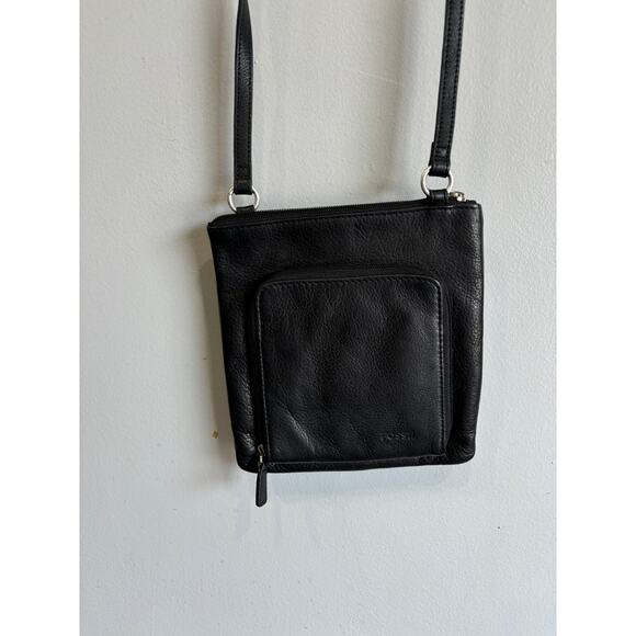 Fossil Small Crossbody Bag Leather Black - Picture 1 of 4
